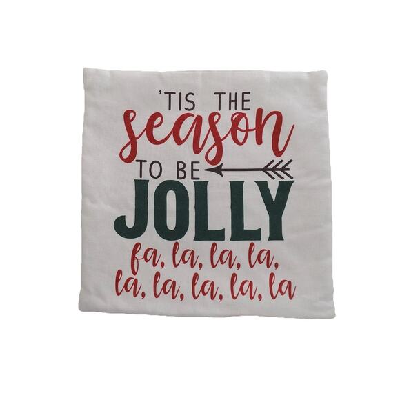 Christmas holiday throw pillow covers 17 x 17 Set of 3 - Picture 2 of 5